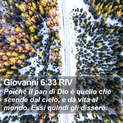 Giovanni 6:33 RIV Bible Verse Image