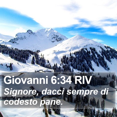 Giovanni 6:34 RIV Bible Verse Image
