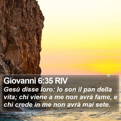 Giovanni 6:35 RIV Bible Verse Image