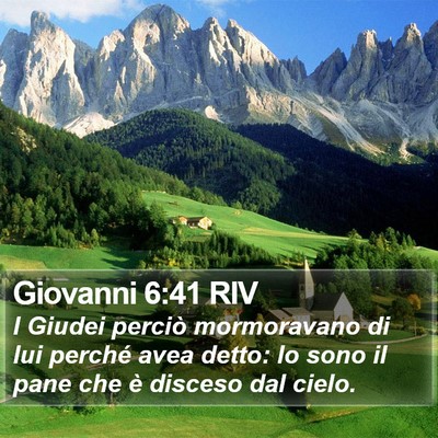 Giovanni 6:41 RIV Bible Verse Image