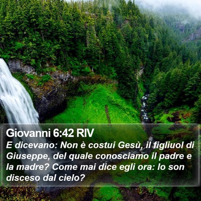 Giovanni 6:42 RIV Bible Verse Image