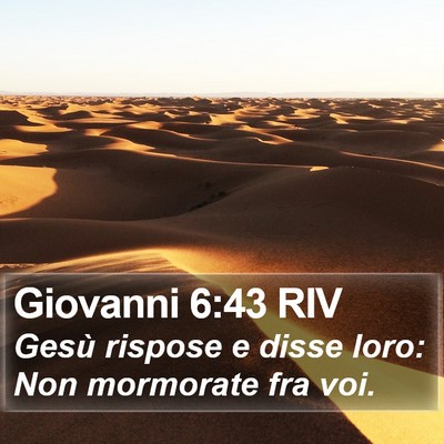 Giovanni 6:43 RIV Bible Verse Image