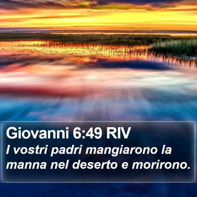 Giovanni 6:49 RIV Bible Verse Image