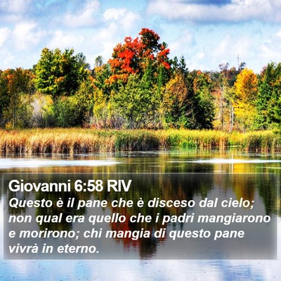 Giovanni 6:58 RIV Bible Verse Image