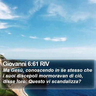 Giovanni 6:61 RIV Bible Verse Image