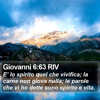 Giovanni 6:63 RIV Bible Verse Image