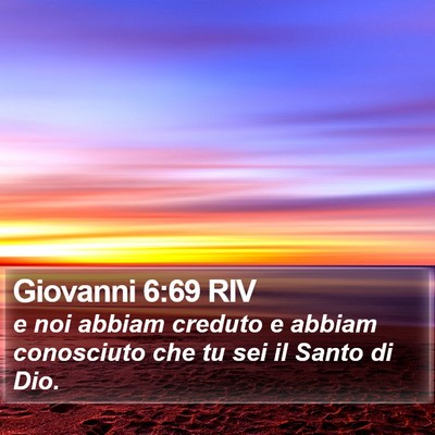 Giovanni 6:69 RIV Bible Verse Image