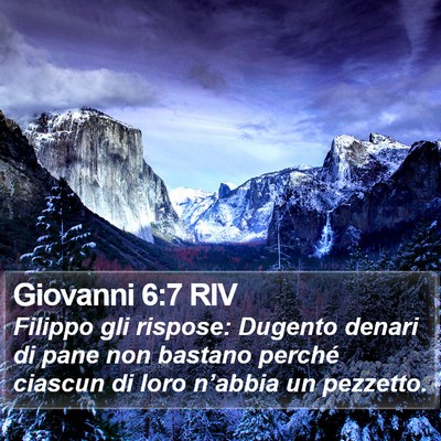 Giovanni 6:7 RIV Bible Verse Image