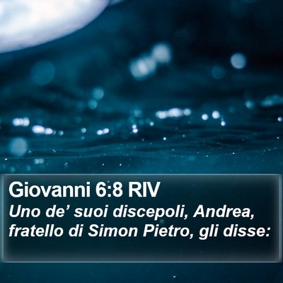 Giovanni 6:8 RIV Bible Verse Image