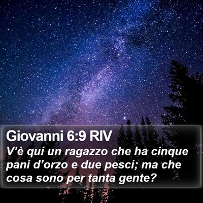 Giovanni 6:9 RIV Bible Verse Image