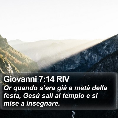 Giovanni 7:14 RIV Bible Verse Image