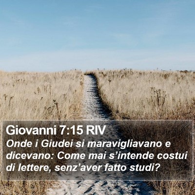 Giovanni 7:15 RIV Bible Verse Image