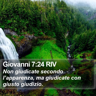 Giovanni 7:24 RIV Bible Verse Image