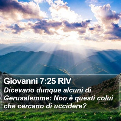 Giovanni 7:25 RIV Bible Verse Image