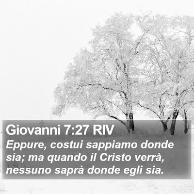 Giovanni 7:27 RIV Bible Verse Image