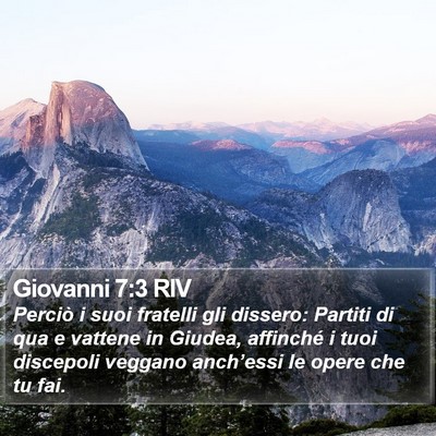 Giovanni 7:3 RIV Bible Verse Image