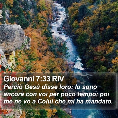Giovanni 7:33 RIV Bible Verse Image