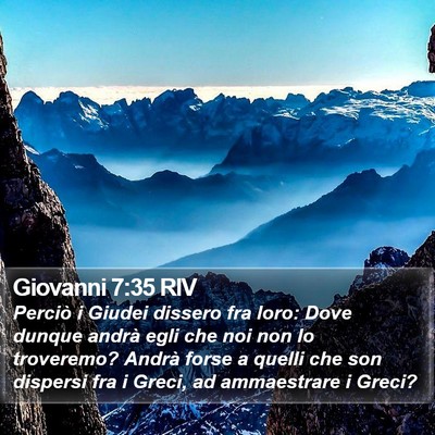 Giovanni 7:35 RIV Bible Verse Image