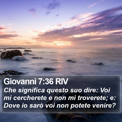 Giovanni 7:36 RIV Bible Verse Image