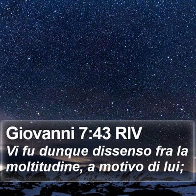 Giovanni 7:43 RIV Bible Verse Image