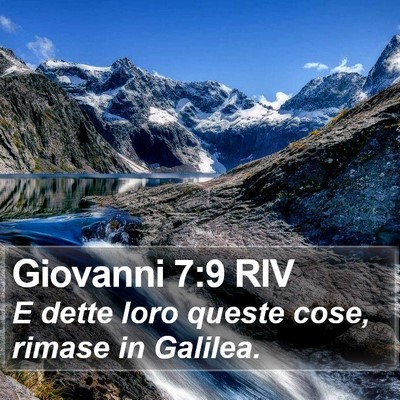 Giovanni 7:9 RIV Bible Verse Image