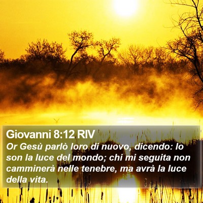 Giovanni 8:12 RIV Bible Verse Image