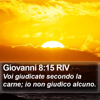 Giovanni 8:15 RIV Bible Verse Image