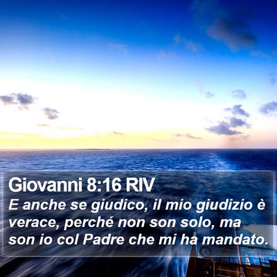 Giovanni 8:16 RIV Bible Verse Image
