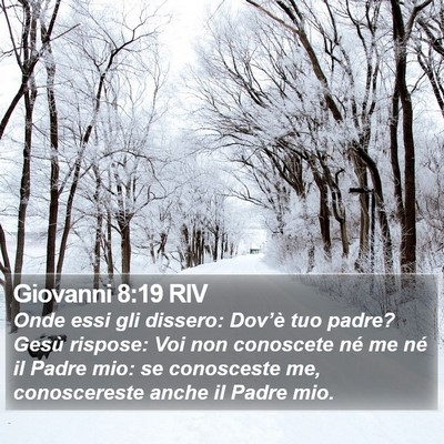 Giovanni 8:19 RIV Bible Verse Image