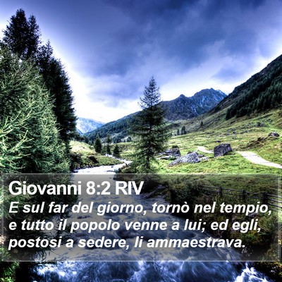 Giovanni 8:2 RIV Bible Verse Image