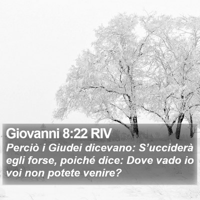 Giovanni 8:22 RIV Bible Verse Image