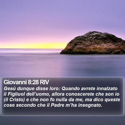 Giovanni 8:28 RIV Bible Verse Image
