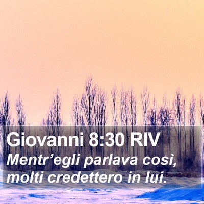 Giovanni 8:30 RIV Bible Verse Image