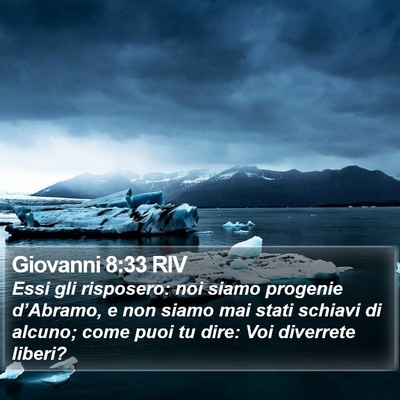 Giovanni 8:33 RIV Bible Verse Image