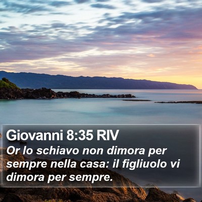 Giovanni 8:35 RIV Bible Verse Image