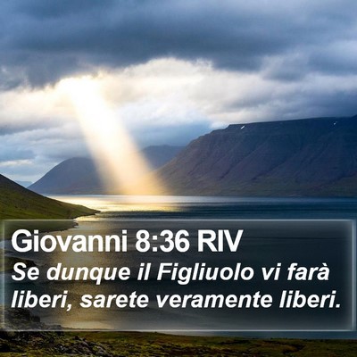 Giovanni 8:36 RIV Bible Verse Image