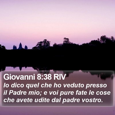 Giovanni 8:38 RIV Bible Verse Image