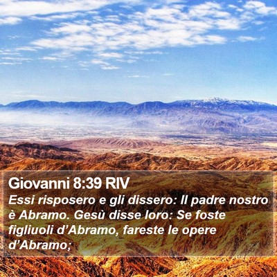 Giovanni 8:39 RIV Bible Verse Image