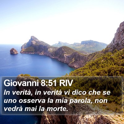 Giovanni 8:51 RIV Bible Verse Image