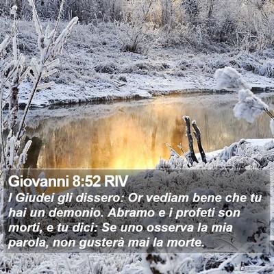 Giovanni 8:52 RIV Bible Verse Image