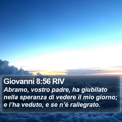 Giovanni 8:56 RIV Bible Verse Image