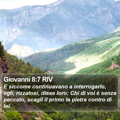 Giovanni 8:7 RIV Bible Verse Image