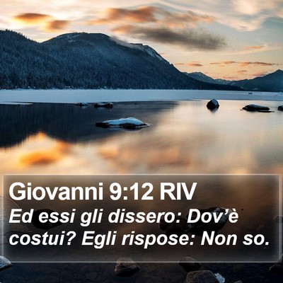 Giovanni 9:12 RIV Bible Verse Image