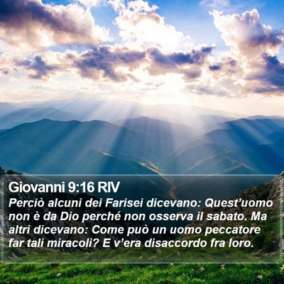 Giovanni 9:16 RIV Bible Verse Image