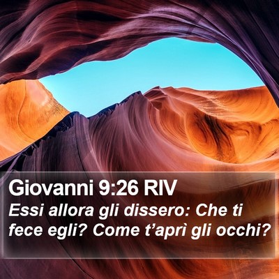 Giovanni 9:26 RIV Bible Verse Image
