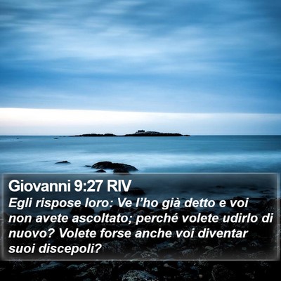 Giovanni 9:27 RIV Bible Verse Image