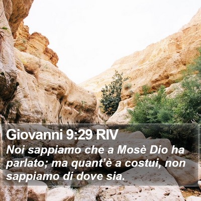 Giovanni 9:29 RIV Bible Verse Image