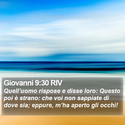 Giovanni 9:30 RIV Bible Verse Image