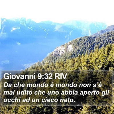 Giovanni 9:32 RIV Bible Verse Image