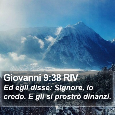 Giovanni 9:38 RIV Bible Verse Image